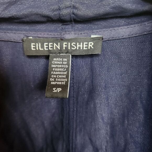 Eileen Fisher rumpled organic cotton open front kimono top oversize S - Picture 8 of 8